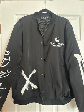 Black Graphic “ The Boys” Bomber Jacket
